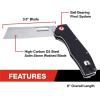 image:imageCummins Cleaver Pocket Knife Folding 35Inch Blade CMN4723  Folding Knife with Frictionless BallBearing Pivot for Easy Open Close  Black