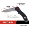 image:imageCummins Serrated Blade D2 Steel Pocket Knife 3inch CMN4726  Lightweight Folding Knife Survival Tactical EDC Black