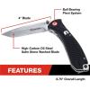 image:imageCummins Serrated Edge Folding Pocket Knife 4Inch Tanto Blade CMN4724 with Liner Lock Lightweight Utility Knife  Black