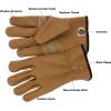 image:imageCummins Full Leather Gloves for Men Fencer Work Leather Palm Gloves for Truck Driving Gardening Outdoor Work XLXLarge