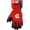 image:imageCummins Red Latex Dipped Palm Gloves  Textured Work Gloves Large Gardening Construction FarmingRed