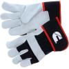 image:imageCummins Split Leather Palm Gloves CMN35150  Mens Leather Work Gloves Heavy Duty Warehouse Gloves for Men with Safety Cuff and Leather Palm  Large White and BlackXLarge