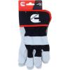 image:imageCummins Split Leather Palm Gloves CMN35150  Mens Leather Work Gloves Heavy Duty Warehouse Gloves for Men with Safety Cuff and Leather Palm  Large White and BlackXLarge
