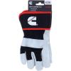 image:imageCummins Split Leather Palm Gloves CMN35150  Mens Leather Work Gloves Heavy Duty Warehouse Gloves for Men with Safety Cuff and Leather Palm  Large White and BlackXLarge