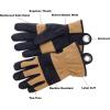 image:imageCummins Winter Leather Gloves Work Goatskin Leather Fleece Lined with Thinsulate Winter Men Women Driving Utility LargeLarge