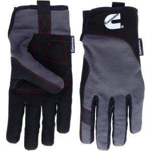 image:imageCummins Mechanic Glove  Gray and Black Synthetic Leather AntiVibration AntiAbrasion Work Gloves for Men All Season LargeXLarge