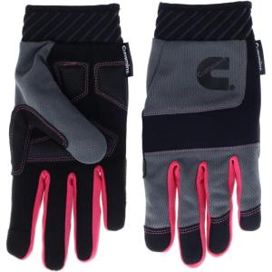 image:imageCummins Womens Mechanic Gloves  Pink and Gray Women Utility Gloves Gardening Construction Safety Work Glove with Touchscreen LargeLarge