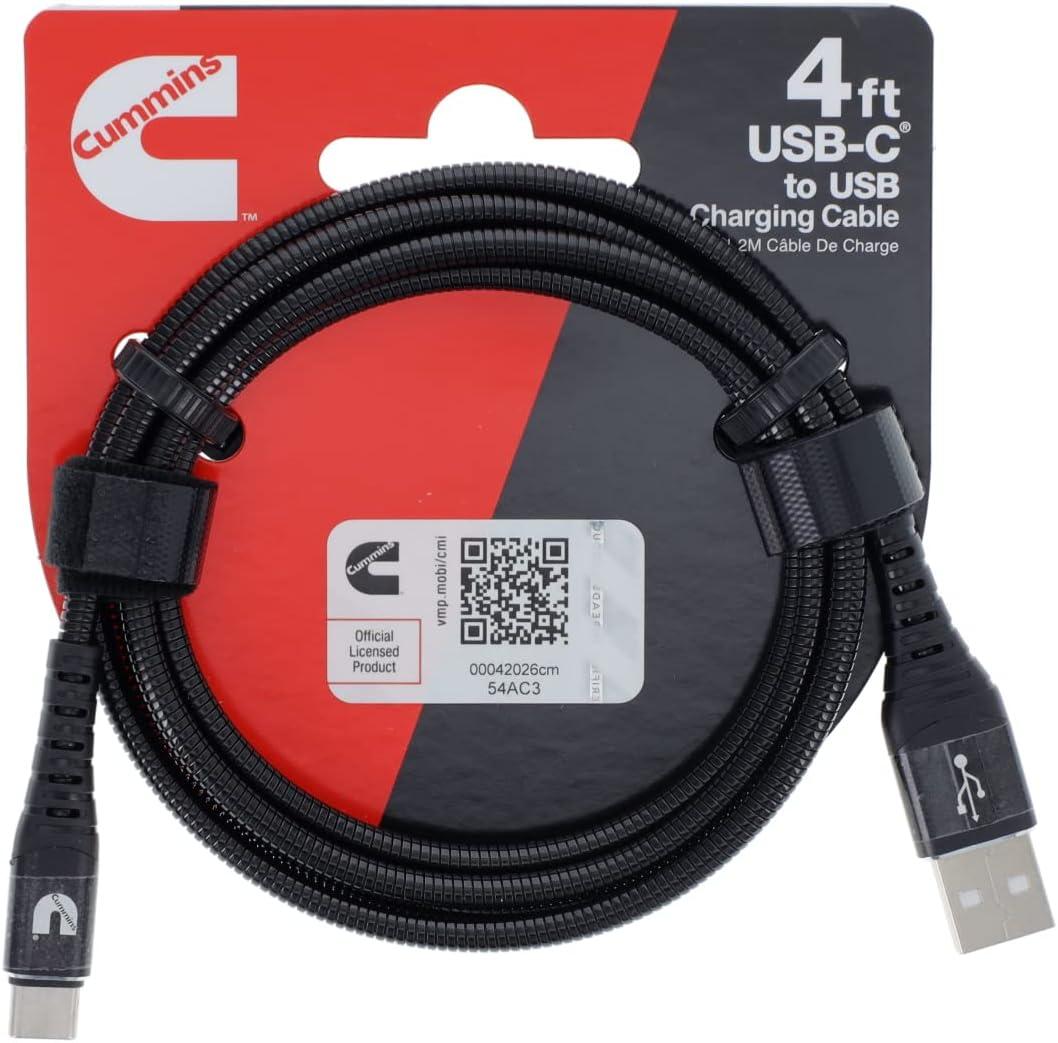 image:imageCummins Android Compatible Charger Cord Type C 8ft Metal Braided CA Cable CMN50298 Feet Long4 Feet
