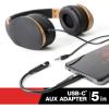 image:imageCummins USBC Audio Aux Adapter in Flexible Steel with Female Connector 5in Type C CMN4713