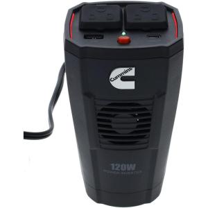 image:imageCummins 120 Watt Cupholder Inverter with Dual AC Outlets DC to AC Car Inverter 12v to 110v CMN120CCMN120C