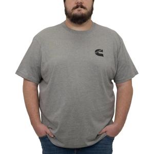 image:imageCummins Gray Cotton Blend Short Sleeve Tagless TShirt