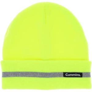 image:imageCummins Winter Knit Beanie Hat Reflective Stripe Watch Cap Adult Mens or Womens Hi Vis Yellow
