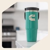 image:imageCummins CMN35400 2 in 1 Tumbler with Flip Lid and Straw 30Ounce Tumbler with Handle Stainless Steel Travel MugGreenGreen