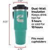 image:imageCummins CMN35400 2 in 1 Tumbler with Flip Lid and Straw 30Ounce Tumbler with Handle Stainless Steel Travel MugGreenGreen