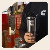 image:imageCummins CMN35402 2 in 1 Tumbler with Flip Lid and Straw 30Ounce Tumbler with Handle Stainless Steel Travel MugMetallic Gray
