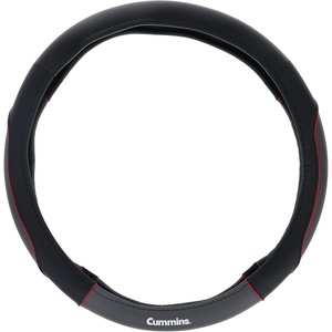 image:imageCummins CMN35390 Sport 18Inch Steering Wheel Cover Leather Semi Truck Interior Accessories for RV and Big RigBlack and Red