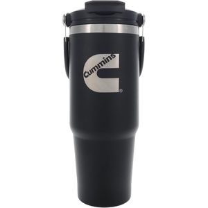 image:imageCummins CMN35401 2 in 1 Tumbler with Flip Lid and Straw 30Ounce Tumbler with Handle Stainless Steel Travel MugBlack