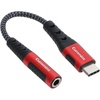 image:imageCummins 35mm AUX Female to USBC Audio Adapter Cable 5 Inch Braided Aluminum Connectors