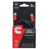 image:imageCummins 3ft USBC to USBC Fast Charging Cable Compatible with iPhone and Samsung Premium Braided UltraDurable Aramid Fiber