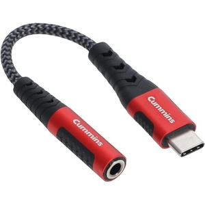 image:imageCummins 35mm AUX Female to USBC Audio Adapter Cable 5 Inch Braided Aluminum Connectors