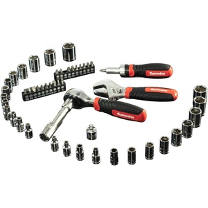 image:imageCummins 53 Piece Stubby Tool Set Hand Tools with Sockets Screwdriver Bits Adjustable Wrench Ratcheting Bit Driver SAE and Metric